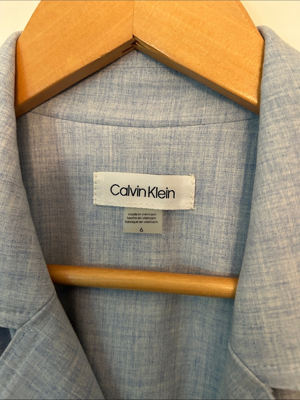 Calvin Klein Sleeveless Light Blue Zip-Front Midi Dress - Picture 3 of 4